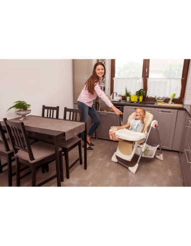 BN-LO-LINNPLUS_Beige,Lionelo - Scaun de masa Reglabil, 6 Pozitii pe inaltime, Spatar reglabil in 3 pozitii, Linn Plus din metal,