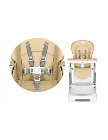 BN-LO-LINNPLUS_Beige,Lionelo - Scaun de masa Reglabil, 6 Pozitii pe inaltime, Spatar reglabil in 3 pozitii, Linn Plus din metal,