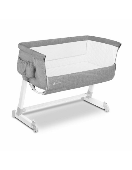 BN-LO-THEO_Grey,Lionelo - Patut co-sleeper Theo 2 in 1, Cu setare unghiulara, Reglabil in 5 pozitii pe inaltime, Conform cu stan