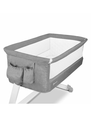 BN-LO-THEO_Grey,Lionelo - Patut co-sleeper Theo 2 in 1, Cu setare unghiulara, Reglabil in 5 pozitii pe inaltime, Conform cu stan