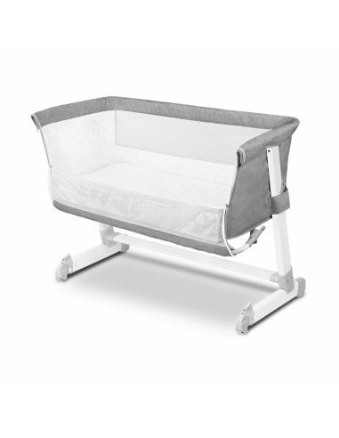 BN-LO-THEO_Grey,Lionelo - Patut co-sleeper Theo 2 in 1, Cu setare unghiulara, Reglabil in 5 pozitii pe inaltime, Conform cu stan