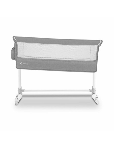 BN-LO-THEO_Grey,Lionelo - Patut co-sleeper Theo 2 in 1, Cu setare unghiulara, Reglabil in 5 pozitii pe inaltime, Conform cu stan