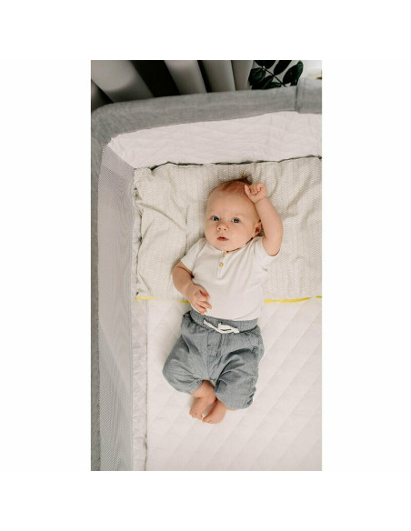 BN-LO-THEO_Grey,Lionelo - Patut co-sleeper Theo 2 in 1, Cu setare unghiulara, Reglabil in 5 pozitii pe inaltime, Conform cu stan