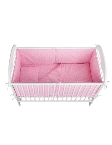 BN-BN108,BabyNeeds - Lenjerie patut 5 piese, Cu doua protectii laterale, Pernuta, Plapumioara, Cearceaf, Din bumbac, Pentru patu