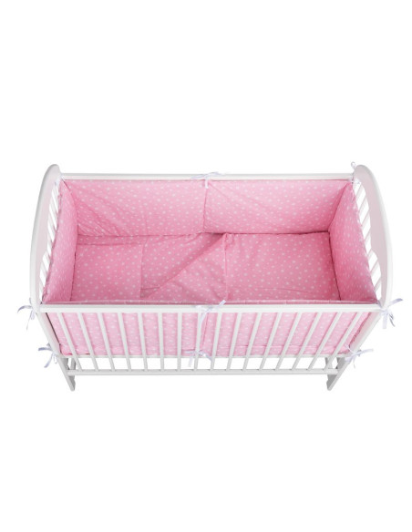 BN-BN108,BabyNeeds - Lenjerie patut 5 piese, Cu doua protectii laterale, Pernuta, Plapumioara, Cearceaf, Din bumbac, Pentru patu