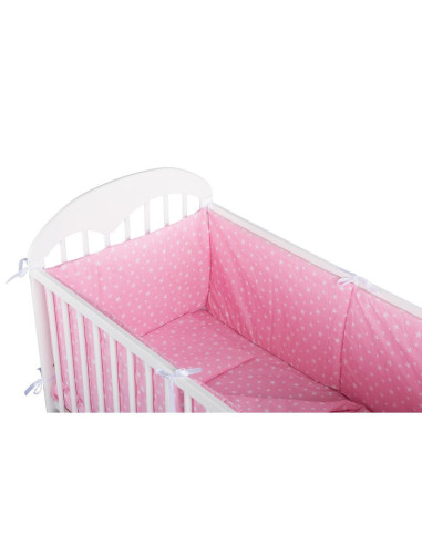 BN-BN108,BabyNeeds - Lenjerie patut 5 piese, Cu doua protectii laterale, Pernuta, Plapumioara, Cearceaf, Din bumbac, Pentru patu