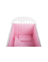 BN-BN108,BabyNeeds - Lenjerie patut 5 piese, Cu doua protectii laterale, Pernuta, Plapumioara, Cearceaf, Din bumbac, Pentru patu