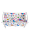 BN-BN110,BabyNeeds - Lenjerie patut 5 piese, Cu doua protectii laterale, Pernuta, Plapumioara, Cearceaf, Din bumbac, Pentru patu