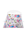 BN-BN110,BabyNeeds - Lenjerie patut 5 piese, Cu doua protectii laterale, Pernuta, Plapumioara, Cearceaf, Din bumbac, Pentru patu