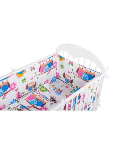 BN-BN110,BabyNeeds - Lenjerie patut 5 piese, Cu doua protectii laterale, Pernuta, Plapumioara, Cearceaf, Din bumbac, Pentru patu