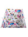 BN-BN110,BabyNeeds - Lenjerie patut 5 piese, Cu doua protectii laterale, Pernuta, Plapumioara, Cearceaf, Din bumbac, Pentru patu