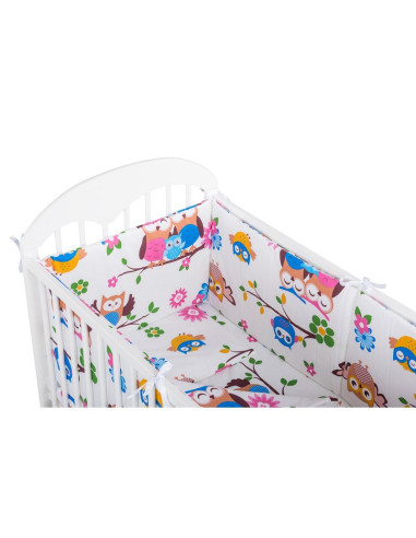 BN-BN110,BabyNeeds - Lenjerie patut 5 piese, Cu doua protectii laterale, Pernuta, Plapumioara, Cearceaf, Din bumbac, Pentru patu