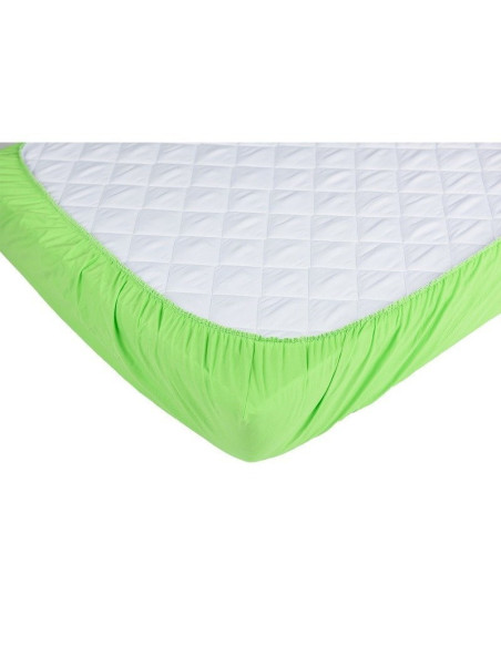 BN-BN122,BabyNeeds - Set 2 cearceafuri cu elastic 120x60 cm, Bleu+Verde