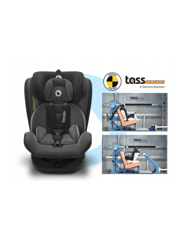 BN-LO-BASTIAAN_GREY,Lionelo - Scaun auto Bastiaan Pozitie de somn, Rotire 360 grade, 0-36 Kg, Cu Isofix si Centura Top Tether, C