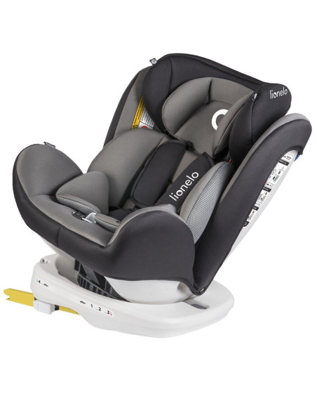 BN-LO-BASTIAAN_GREY,Lionelo - Scaun auto Bastiaan Pozitie de somn, Rotire 360 grade, 0-36 Kg, Cu Isofix si Centura Top Tether, C