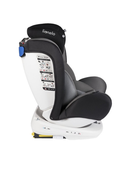 BN-LO-BASTIAAN_GREY,Lionelo - Scaun auto Bastiaan Pozitie de somn, Rotire 360 grade, 0-36 Kg, Cu Isofix si Centura Top Tether, C