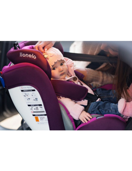 BN-LO-BASTIAAN_GREY,Lionelo - Scaun auto Bastiaan Pozitie de somn, Rotire 360 grade, 0-36 Kg, Cu Isofix si Centura Top Tether, C