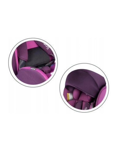 BN-LO-BASTIAAN_VIOLET,Lionelo - Scaun auto Bastiaan Pozitie de somn, Rotire 360 grade, 0-36 Kg, Cu Isofix si Centura Top Tether,