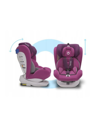 BN-LO-BASTIAAN_VIOLET,Lionelo - Scaun auto Bastiaan Pozitie de somn, Rotire 360 grade, 0-36 Kg, Cu Isofix si Centura Top Tether,