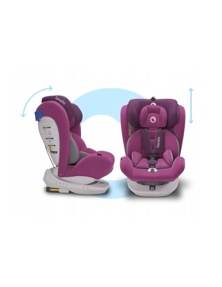 BN-LO-BASTIAAN_VIOLET,Lionelo - Scaun auto Bastiaan Pozitie de somn, Rotire 360 grade, 0-36 Kg, Cu Isofix si Centura Top Tether,