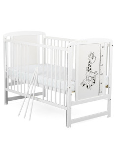 BN-BOTIMG03AL,BabyNeeds - Patut din lemn Timmi Girafa 120x60 cm, Cu laterala culisanta, Din lemn de pin si mdf, Stabil si rezist 2