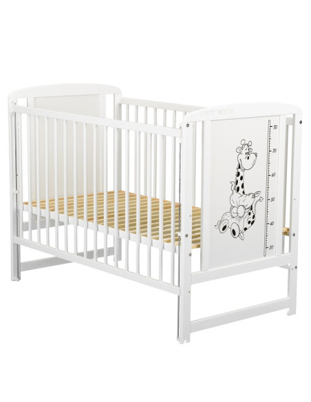 BN-BOTIMG03AL,BabyNeeds - Patut din lemn Timmi Girafa 120x60 cm, Cu laterala culisanta, Din lemn de pin si mdf, Stabil si rezist