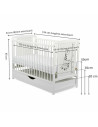 BN-BOTIMG02AL,BabyNeeds - Patut din lemn Timmi Girafa 120x60 cm, Cu sertar cu capac, Din lemn de pin si mdf, Stabil si rezistent