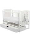 BN-BOTIMG02AL,BabyNeeds - Patut din lemn Timmi Girafa 120x60 cm, Cu sertar cu capac, Din lemn de pin si mdf, Stabil si rezistent