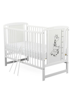 BN-BOTIMG10CM03AL,BabyNeeds - Patut din lemn Timmi Girafa 120x60 cm, Cu laterala culisanta, Din lemn de pin si mdf, Stabil si re 2