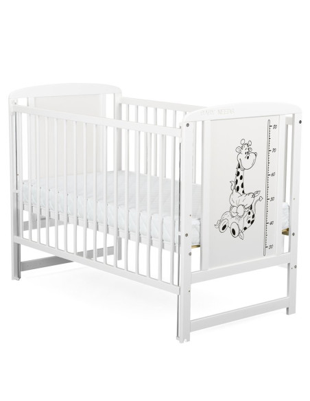 BN-BOTIMG10CM03AL,BabyNeeds - Patut din lemn Timmi Girafa 120x60 cm, Cu laterala culisanta, Din lemn de pin si mdf, Stabil si re