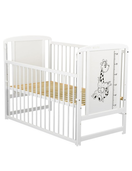BN-BOTIMG10CM03AL,BabyNeeds - Patut din lemn Timmi Girafa 120x60 cm, Cu laterala culisanta, Din lemn de pin si mdf, Stabil si re
