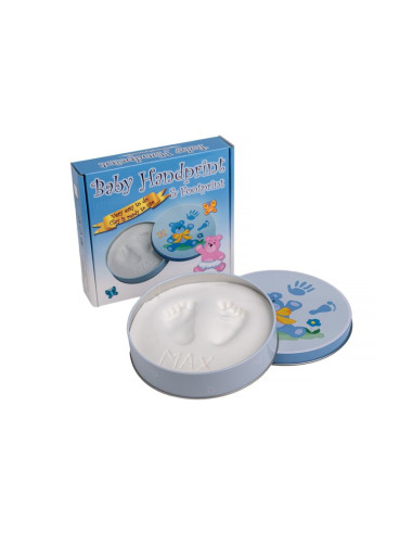 BN-BH_DB_Blue,Baby HandPrint - Mulaj amprente in cutie cadou Dream Box, Non-toxic, Conform cu standardul european de siguranta E