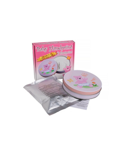 BN-BH_DB_Pink,Baby HandPrint - Mulaj amprente in cutie cadou Dream Box, Non-toxic, Conform cu standardul european de siguranta E