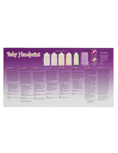 BN-BH_DMF_White,Baby HandPrint - Kit mulaj cu dubla amprenta, Double Memory Frame, Cu rama foto 10x15 cm, Non-toxic, Conform cu 