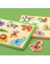 BN-80002_AA,Joueco - Puzzle din lemn 30 x 27 cm, 18 luni+, 8 piese, Animale acvatice