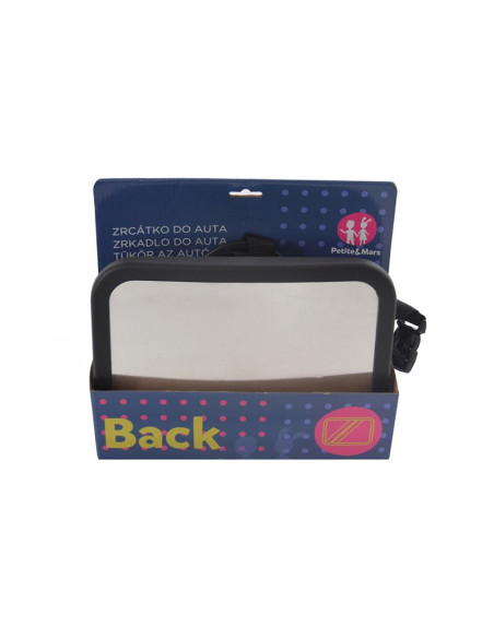 BN-901395,Petite&Mars - Oglinda auto retrovizoare rotativa 360, 26.5 x 20, Negru