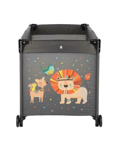 BN-921902,Petite&Mars - Patut pliant cu un nivel, Cu intrare laterala cu fermoar, 2 roti, 120x60 cm, Conform cu standardele euro