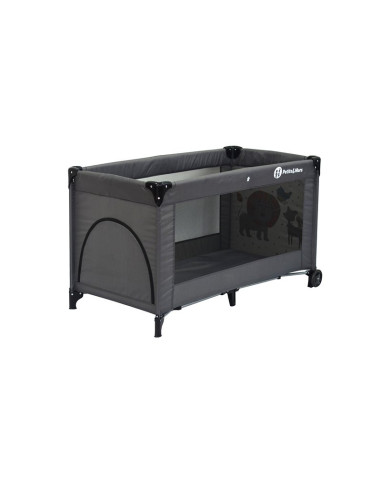 BN-921902,Petite&Mars - Patut pliant cu un nivel, Cu intrare laterala cu fermoar, 2 roti, 120x60 cm, Conform cu standardele euro