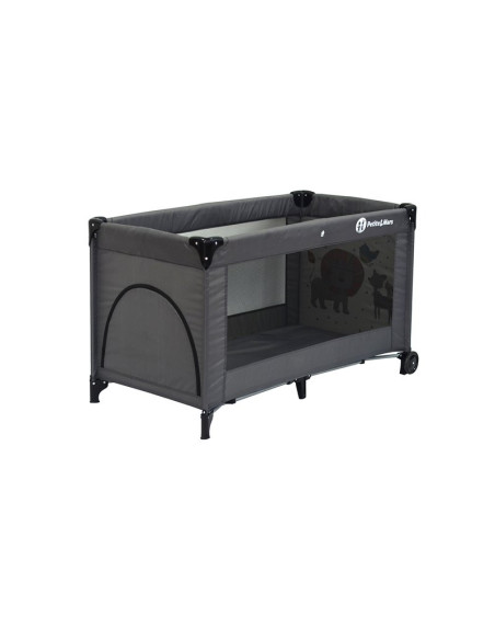 BN-921902,Petite&Mars - Patut pliant cu un nivel, Cu intrare laterala cu fermoar, 2 roti, 120x60 cm, Conform cu standardele euro
