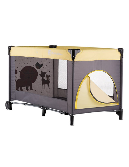 BN-921460,Petite&Mars - Patut pliant cu un nivel, Cu intrare laterala cu fermoar, 2 roti, 120x60 cm, Conform cu standardele euro