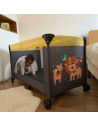 BN-921460,Petite&Mars - Patut pliant cu un nivel, Cu intrare laterala cu fermoar, 2 roti, 120x60 cm, Conform cu standardele euro