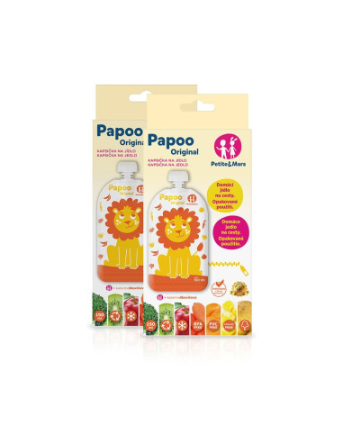 BN-901808,Petite&Mars - Set 6 pungi reutilizabile pentru hranire cu leuti, Inchidere ermetica, 20x10 cm, 150 ml, Papoo Portocali BN-901808,Petite&Mars - Set 6 pungi reutilizabile pentru hranire cu leuti, Inchidere ermetica, 20x10 cm, 150 ml, Papoo Portocali