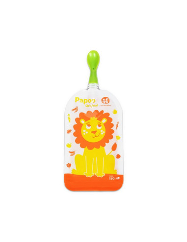 BN-901808,Petite&Mars - Set 6 pungi reutilizabile pentru hranire cu leuti, Inchidere ermetica, 20x10 cm, 150 ml, Papoo Portocali BN-901808,Petite&Mars - Set 6 pungi reutilizabile pentru hranire cu leuti, Inchidere ermetica, 20x10 cm, 150 ml, Papoo Portocali
