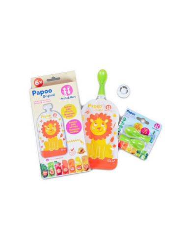 BN-901808,Petite&Mars - Set 6 pungi reutilizabile pentru hranire cu leuti, Inchidere ermetica, 20x10 cm, 150 ml, Papoo Portocali BN-901808,Petite&Mars - Set 6 pungi reutilizabile pentru hranire cu leuti, Inchidere ermetica, 20x10 cm, 150 ml, Papoo Portocali