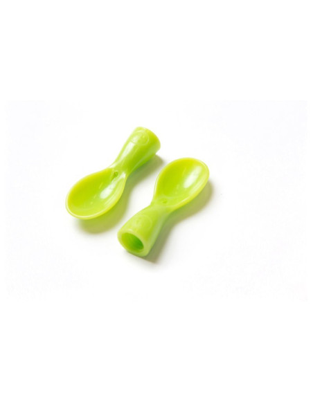 BN-910908,Petite&Mars - Set 2 lingurite cu infiletare pentru pungile Papoo, Verde