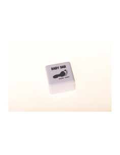 BN-90095,Petite&Mars - Set amprente mulaj cu cerneala pentru 20 de amprente manuta sau piciorus, Non-toxic, Baby Dab, Violet/Gri 2