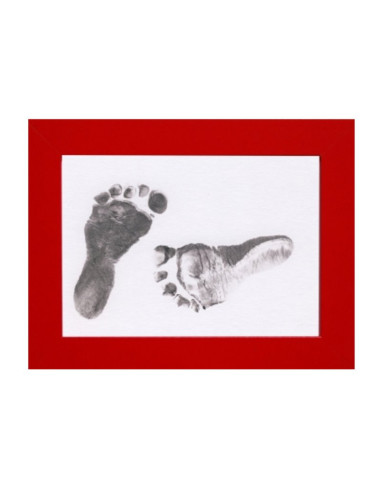 BN-90095,Petite&Mars - Set amprente mulaj cu cerneala pentru 20 de amprente manuta sau piciorus, Non-toxic, Baby Dab, Violet/Gri