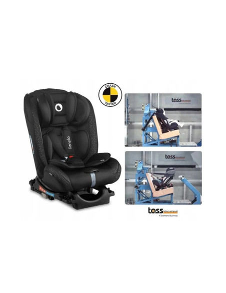 BN-LO-SANDER_BLACK,Lionelo - Scaun auto Sander Spatar reglabil, Forward-Facing sau Rear-Facing, Pozitie de somn, 0-36 Kg, Cu Iso
