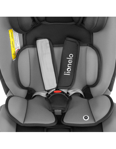 BN-LO-SANDER_GREY,Lionelo - Scaun auto Sander Spatar reglabil, Forward-Facing sau Rear-Facing, Pozitie de somn, 0-36 Kg, Cu Isof