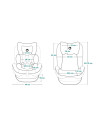 BN-LO-SANDER_GREY,Lionelo - Scaun auto Sander Spatar reglabil, Forward-Facing sau Rear-Facing, Pozitie de somn, 0-36 Kg, Cu Isof